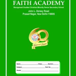 faith academy morning shift green note book single line