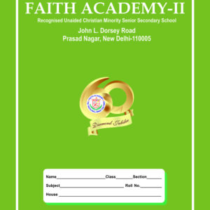 faith academy second shift green a4 note book single line