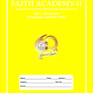 faith academy second shift yellow note book 3×1