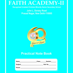faith academy afternoon shift blue practical note book