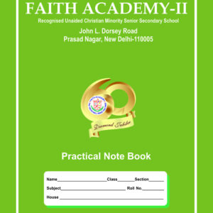 faith academy morning shift green practical note book